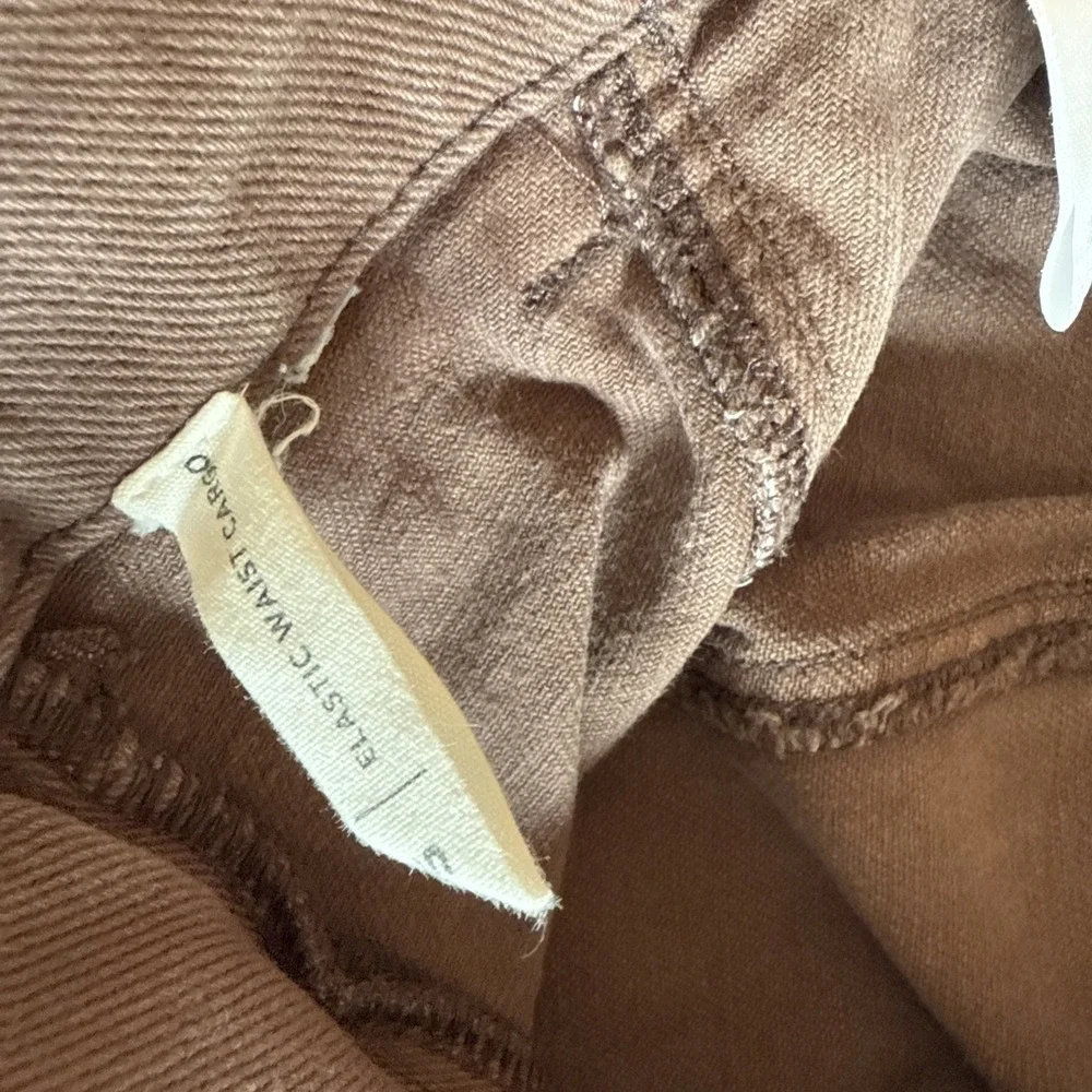 PacSun‎ Cargo Pants Women Small Brown High Rise Elastic Waist Utility Pockets
